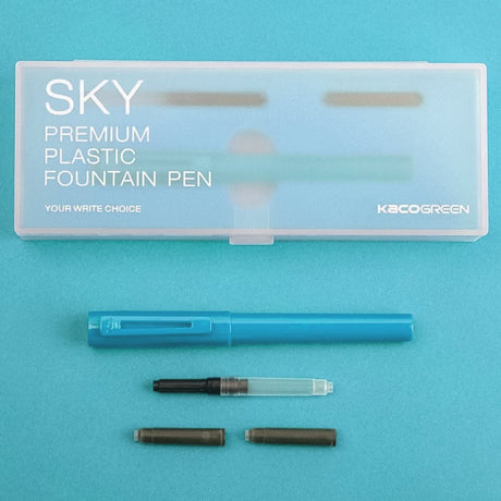 Kaco Sky Plastic Fountain Pen - SCOOBOO - Kaco - Sky - Sea - Green - Fountain Pen