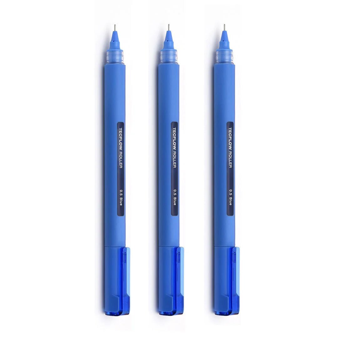 Kaco Tecflow 0.5mm Roller Gel Pen - Pack of 3 - SCOOBOO - SCO101 - 3 - Gel Pens
