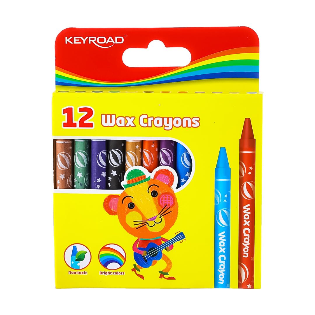 Keyroad 12 Wax Crayons - SCOOBOO - KR971303 - Wax Crayons