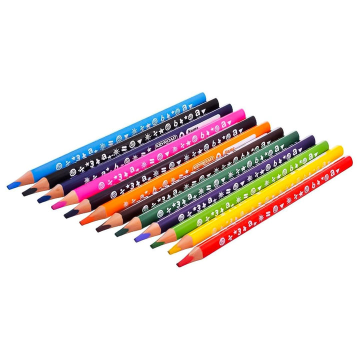 Keyroad - 12Shades Jumbo colour Pencil Pack of 12 - SCOOBOO - KR971349 - Coloured Pencils
