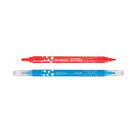 Keyroad Duo Tip Fiber Marker Pack Of 12 - SCOOBOO - KR971414 - Fineliner