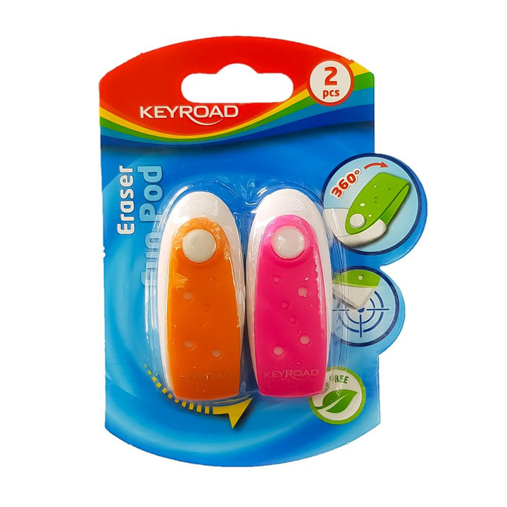 Keyroad Eraser Fun Pod-Set of 2 - SCOOBOO - KR970225 - Eraser & Correction