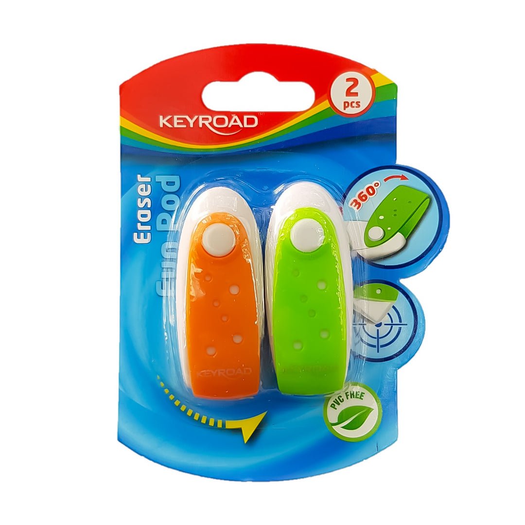 Keyroad Eraser Fun Pod-Set of 2 - SCOOBOO - KR970226 - Eraser & Correction