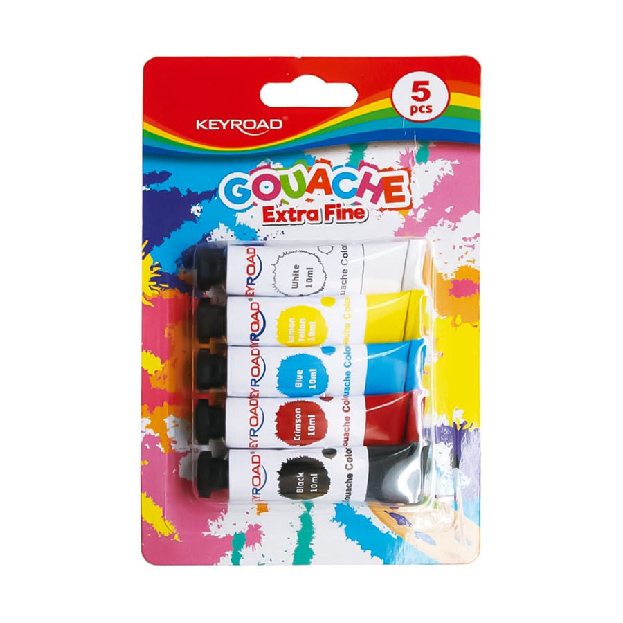 Keyroad Gouache Extra Fine Pack Of 5 - SCOOBOO - KR971509 - Water Colors