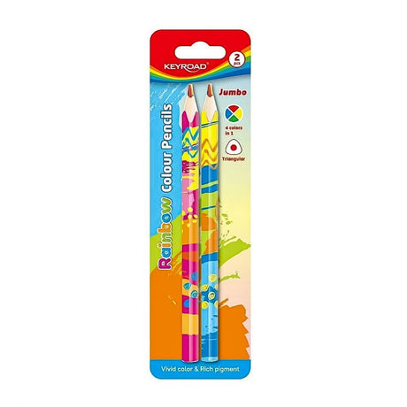 Keyroad Rainbow Color Pencils-Pack Of 2 - SCOOBOO - KR972102 - Coloured Pencils