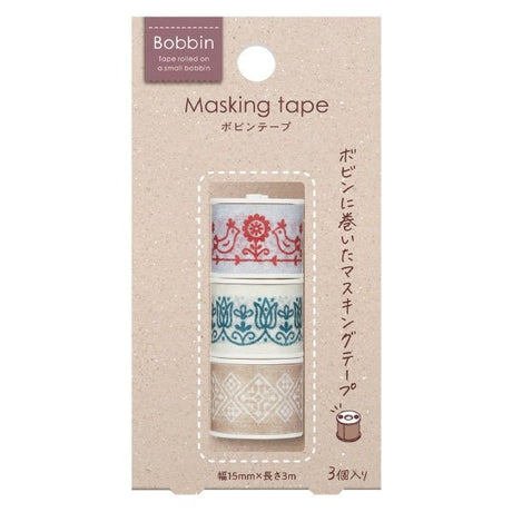 Kokuyo Bobbin Tape 3 pieces - SCOOBOO - T - B1115 - 9 - 3S - Masking & Decoration Tapes