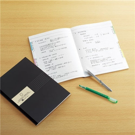 Kokuyo Edge Title Black Notebook Ruled - SCOOBOO - No - J103B - Ruled