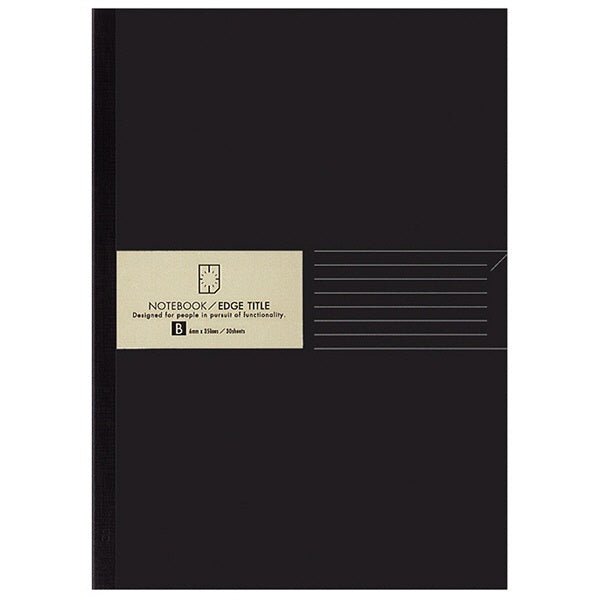 Kokuyo Edge Title Black Notebook Ruled - SCOOBOO - No - J3B - Ruled