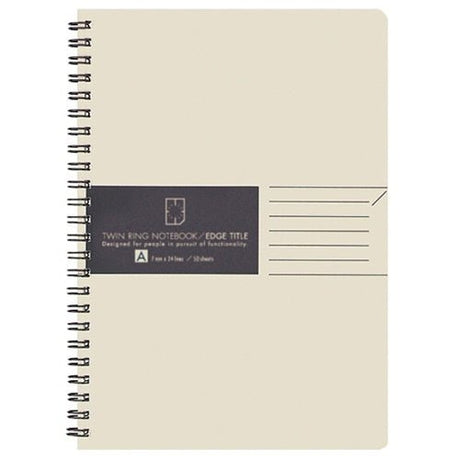 Kokuyo Edge Title Twin Ring A5 Notebook - SCOOBOO - Su - TJ105A - Ruled