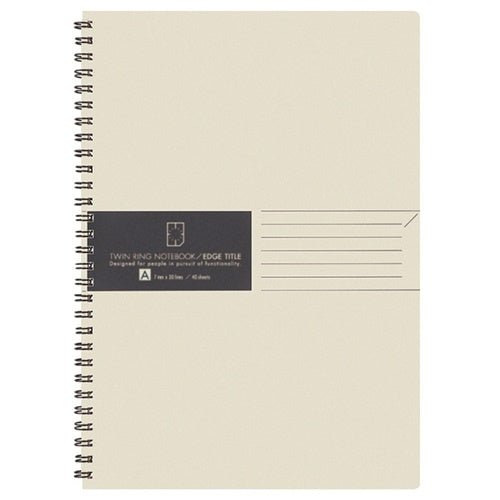 Kokuyo Edge Title Twin Ring Ruled Notebook - SCOOBOO - Su - TJ4A - Ruled