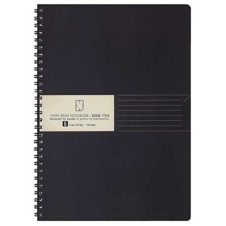 Kokuyo Edge Title Twin Ring Ruled Notebook - SCOOBOO - Su - TJ4B - Ruled