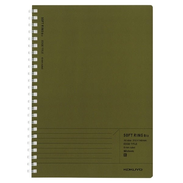 Kokuyo Soft Ring Biz Grid Ruled 50 Sheets A5 - SCOOBOO - Su - SJ231B - G - Notebook