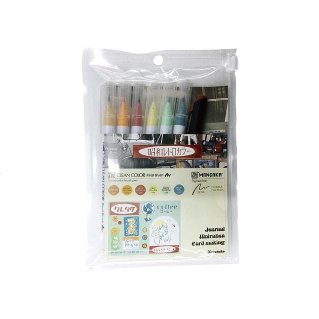 Kuretake ZIG Clean Color Real Brush with Mangaka - SCOOBOO - RBCN/7VJ - Brush Pens