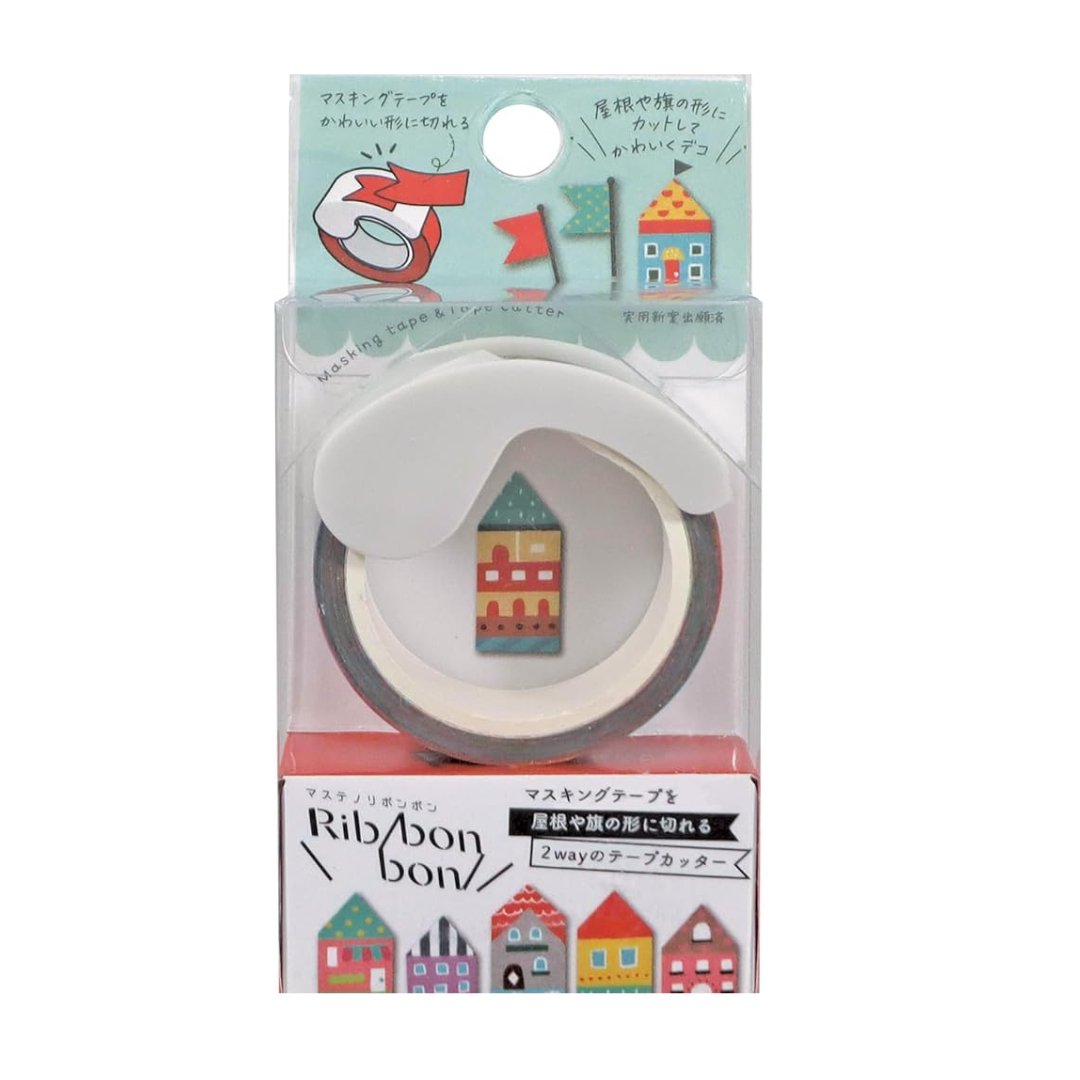 Kutsuwa Musteno Ribbon Bon Tape Cutter - SCOOBOO - DE010B - Tape Dispenser