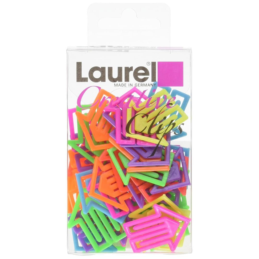 Laurel Arrow Paper Marker Clip Assorted 30mm - Pack of 50 - SCOOBOO - 1428 - 97 - Paperclips, Fasteners & Rubber bands