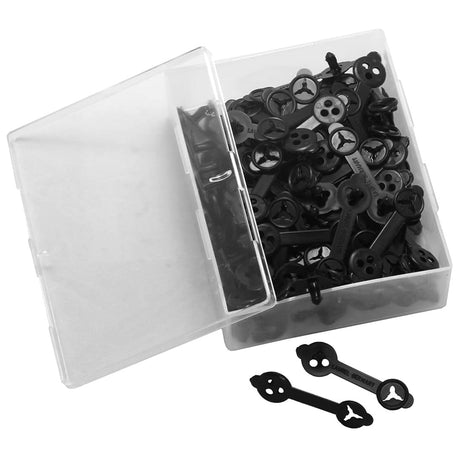 Laurel Beta Box Bag Fasteners Black 30 mm - SCOOBOO - 0222 - 11 - Paperclips, Fasteners & Rubber bands