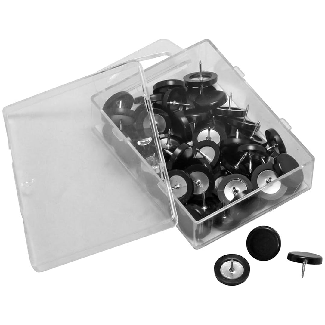 Laurel Box of Super Drawing Pins Black 14 mm - SCOOBOO - 2776 - 11 - Paperclips, Fasteners & Rubber bands