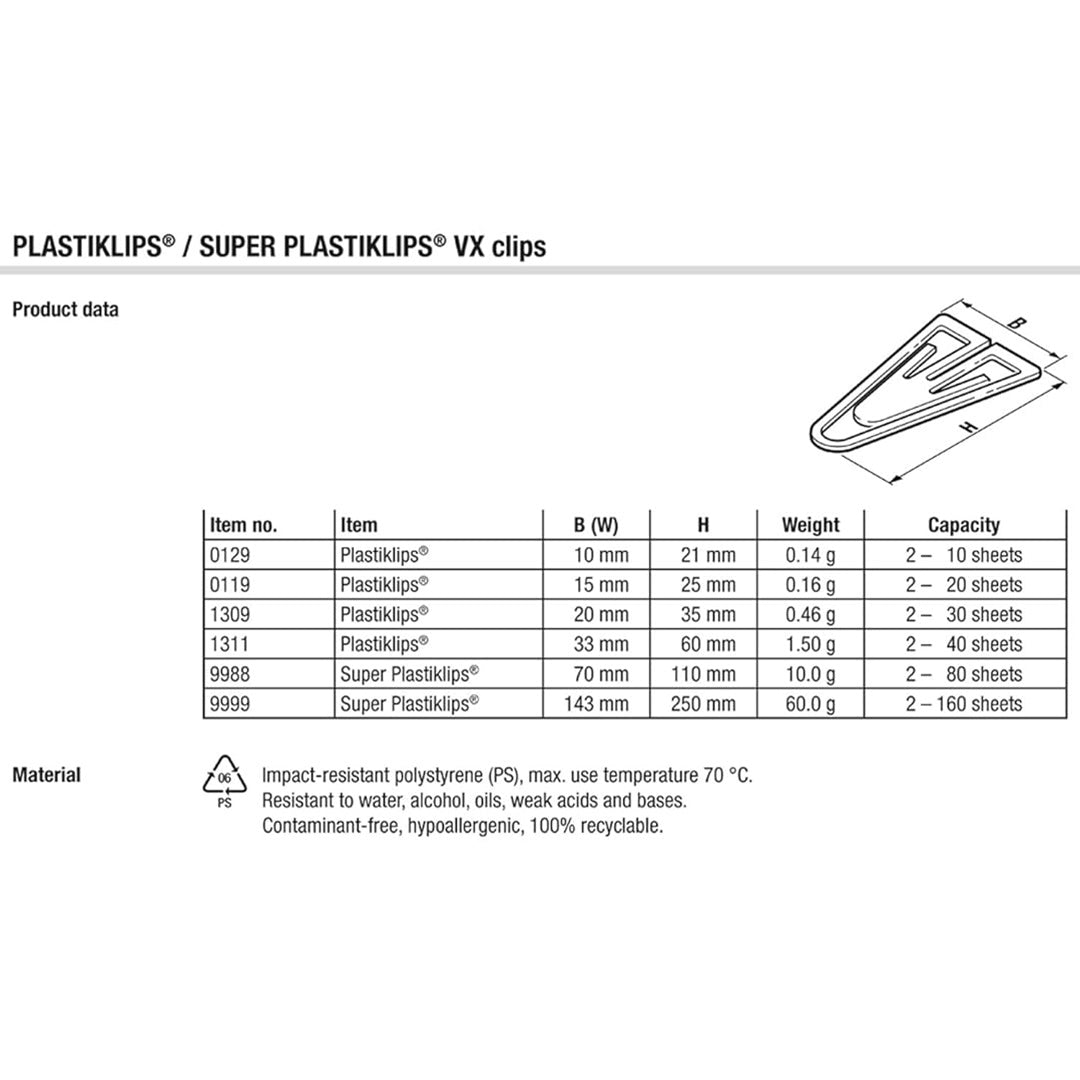 Laurel Designer Plastic U Shape Paper Clips Bag Black 35mm - Pack of 100 - SCOOBOO - 1307 - 11 - Paperclips, Fasteners & Rubber bands