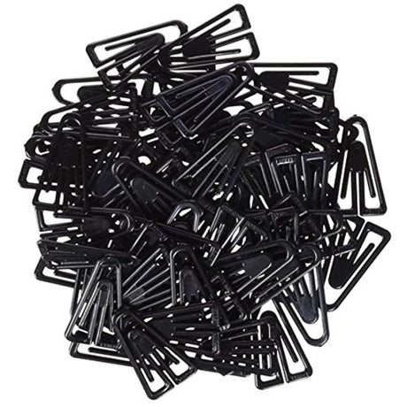 Laurel Designer Plastic U Shape Paper Clips Bag Black 35mm - Pack of 100 - SCOOBOO - 1307 - 11 - Paperclips, Fasteners & Rubber bands