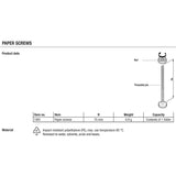 Laurel Filing Paper Screws Black 75 mm - SCOOBOO - 1864 - 11 - Paperclips, Fasteners & Rubber bands