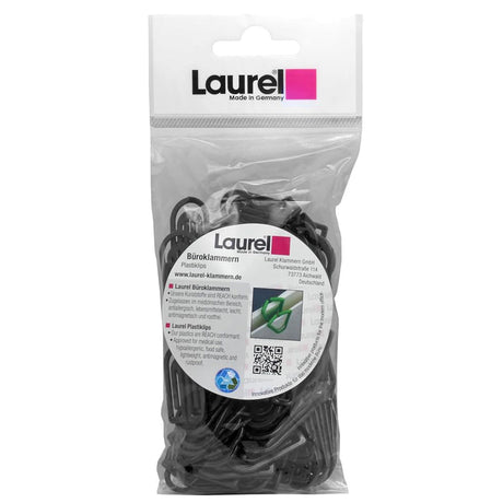 Laurel King Paper Clip Black 32mm - SCOOBOO - 1392 - 11 - Paperclips, Fasteners & Rubber bands