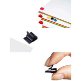 Laurel Letter Corner Clip Zacko Black 14 mm - Pack of 100 - SCOOBOO - 2842 - 11 - Paperclips, Fasteners & Rubber bands