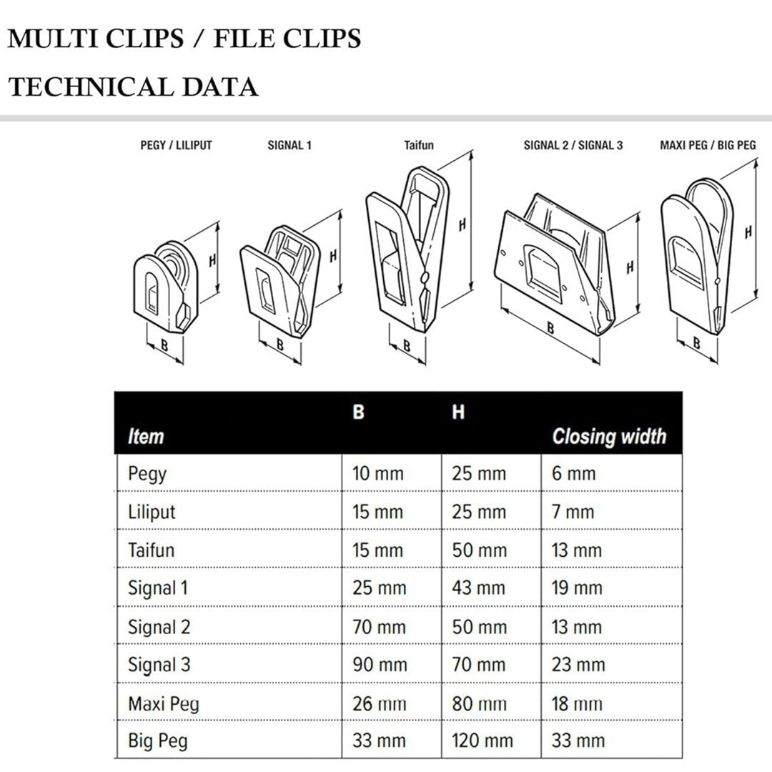 Laurel Multi Clip Big Peg Black 1 Piece 33/120 mm - SCOOBOO - 1176 - 11 - Paperclips, Fasteners & Rubber bands