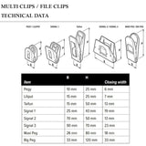 Laurel Multi Clip Signal 2 Black 1 Piece 70/50 mm - SCOOBOO - 1126 - 11 - Paperclips, Fasteners & Rubber bands