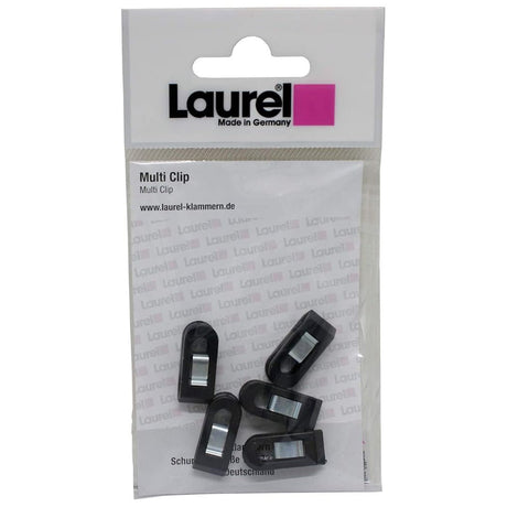 Laurel Multi Klip Pegy Black 5 Pieces 10/25 mm - Pack of 5 - SCOOBOO - 1009 - 11 - 