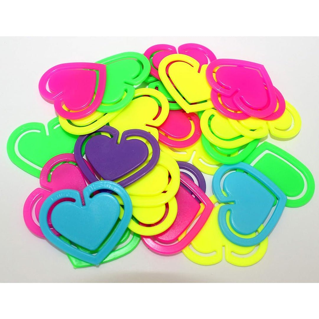 Laurel Multipurpose Clip Heart Shaped Assorted 30 mm - Pack of 25 - SCOOBOO - 1408 - 97 - Paperclips, Fasteners & Rubber bands