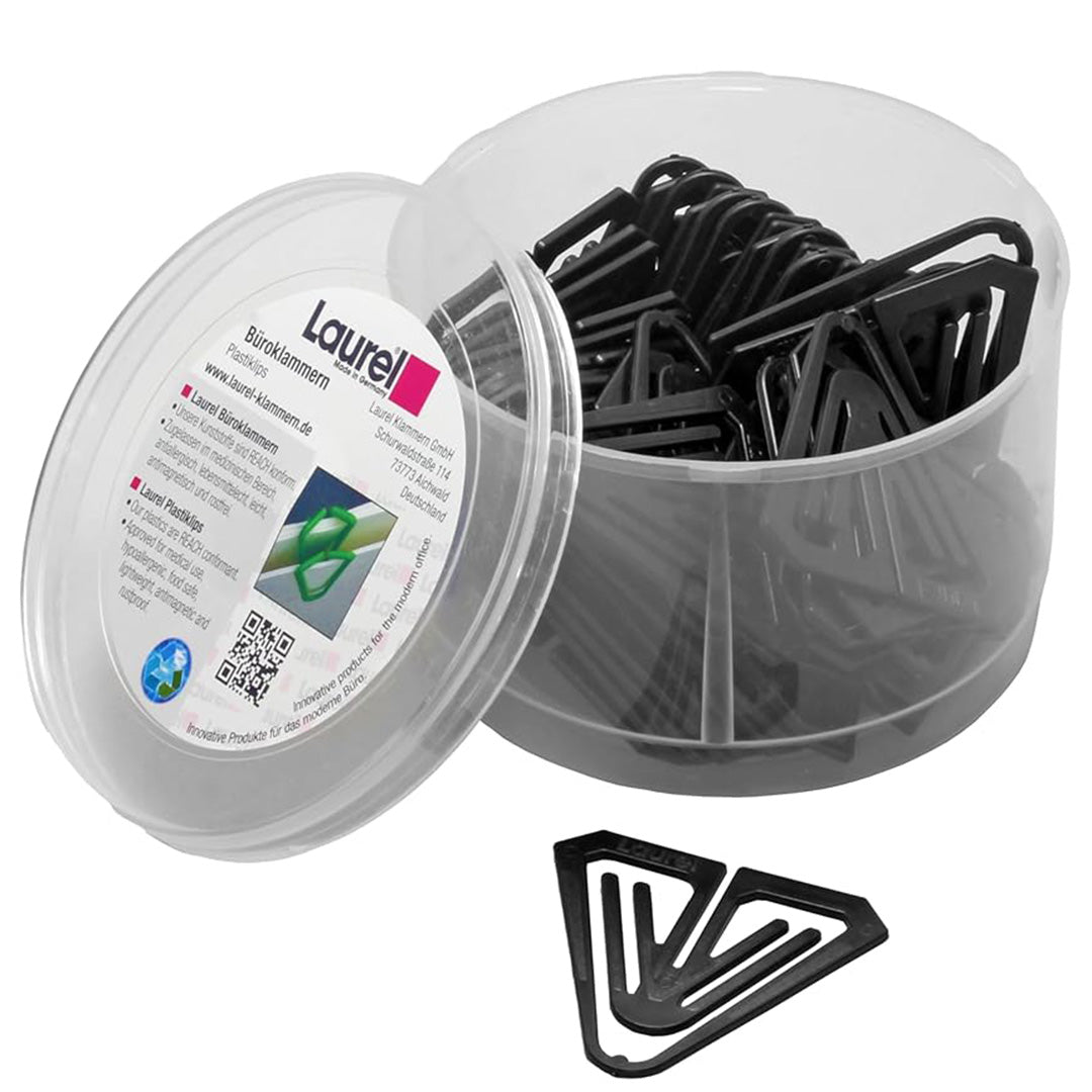 Laurel | Paper Klips | Butterfly | Black | Pack of 100 klips | 50 mm ...