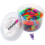 Laurel Plasticlips Assorted 25 mm - Pack of 100 - SCOOBOO - 0113 - 97 - Paperclips, Fasteners & Rubber bands