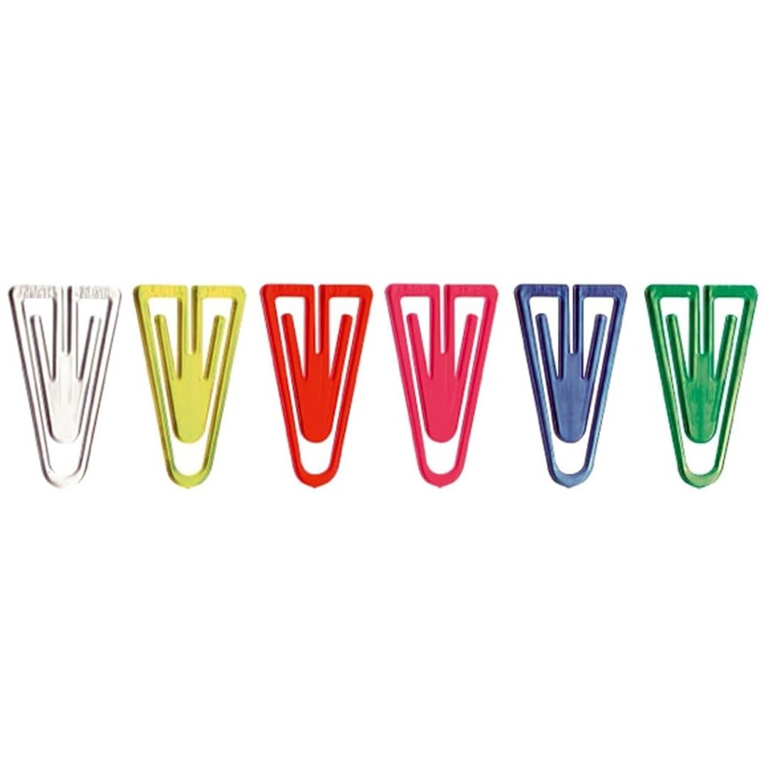 Laurel Plasticlips Assorted 25 mm - Pack of 100 - SCOOBOO - 0113 - 97 - Paperclips, Fasteners & Rubber bands