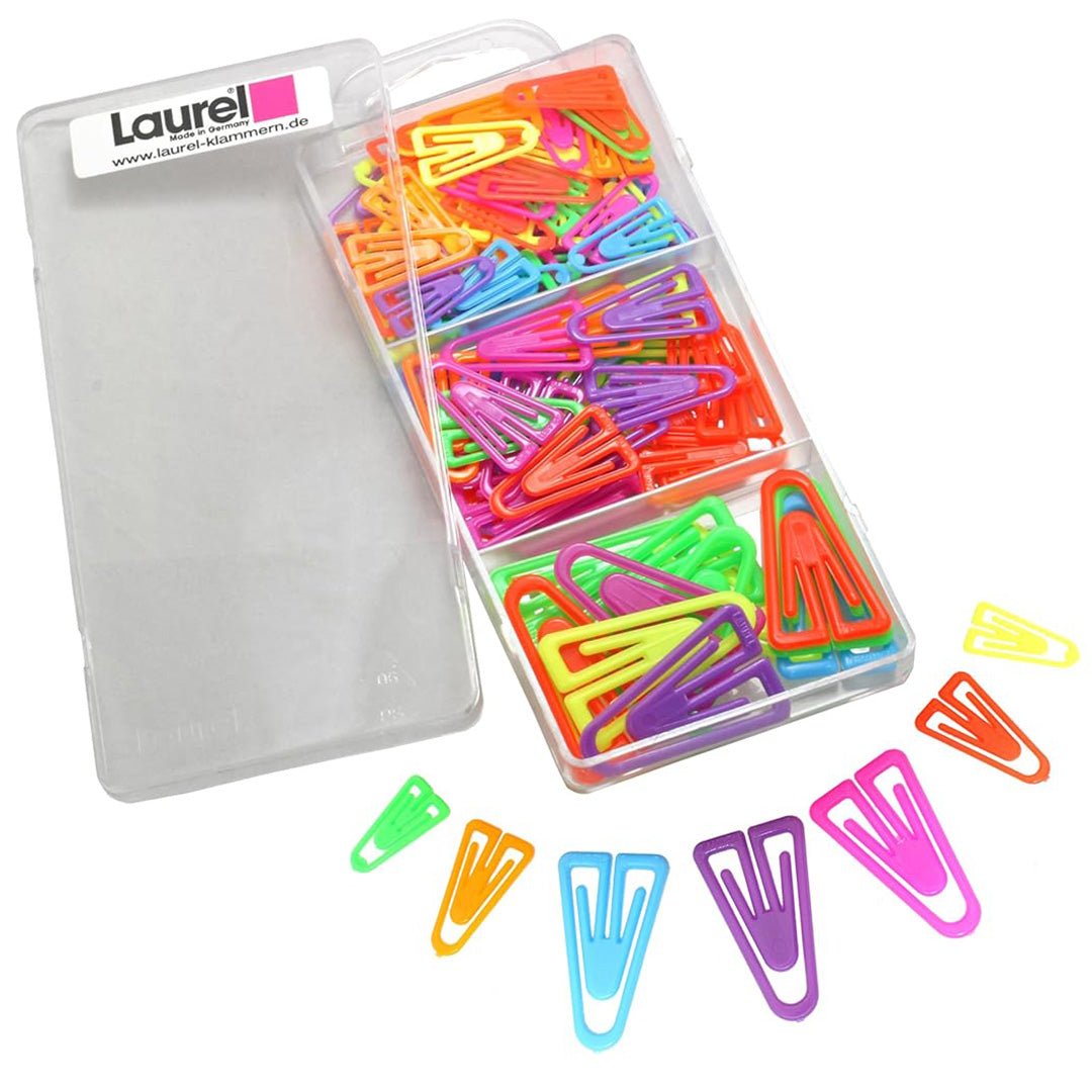 Laurel Plasticlips Mini Paper Clips Office Trio 21/25/35 mm - SCOOBOO - 0810 - 97 - Paperclips, Fasteners & Rubber bands