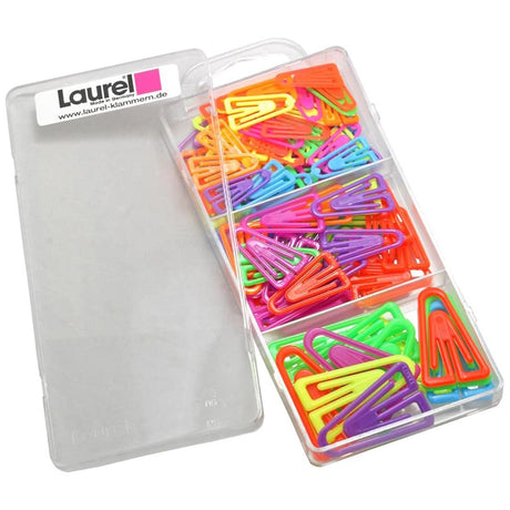 Laurel Plasticlips Mini Paper Clips Office Trio 21/25/35 mm - SCOOBOO - 0810 - 97 - Paperclips, Fasteners & Rubber bands