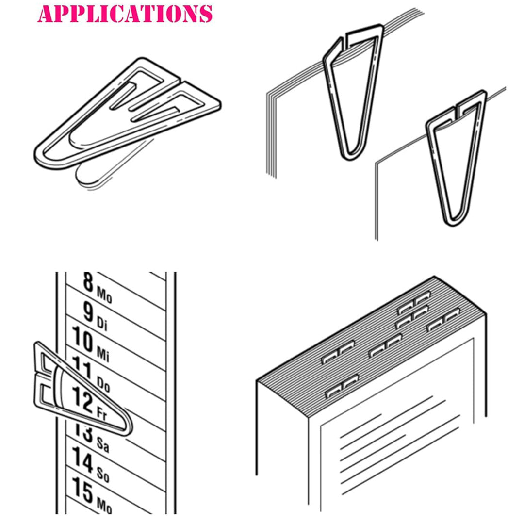 Laurel Plasticlips Mini Paper Clips Office Trio 21/25/35 mm - SCOOBOO - 0810 - 97 - Paperclips, Fasteners & Rubber bands