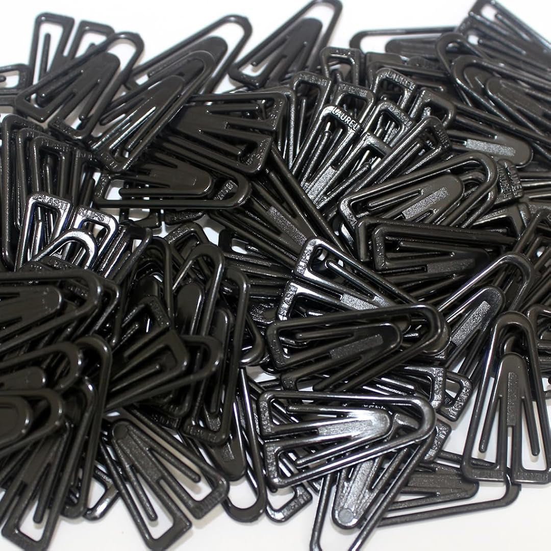 Laurel PlastiClips PaperClips Black 75 Pieces 60 mm - SCOOBOO - 1313 - 11 - Paperclips, Fasteners & Rubber bands