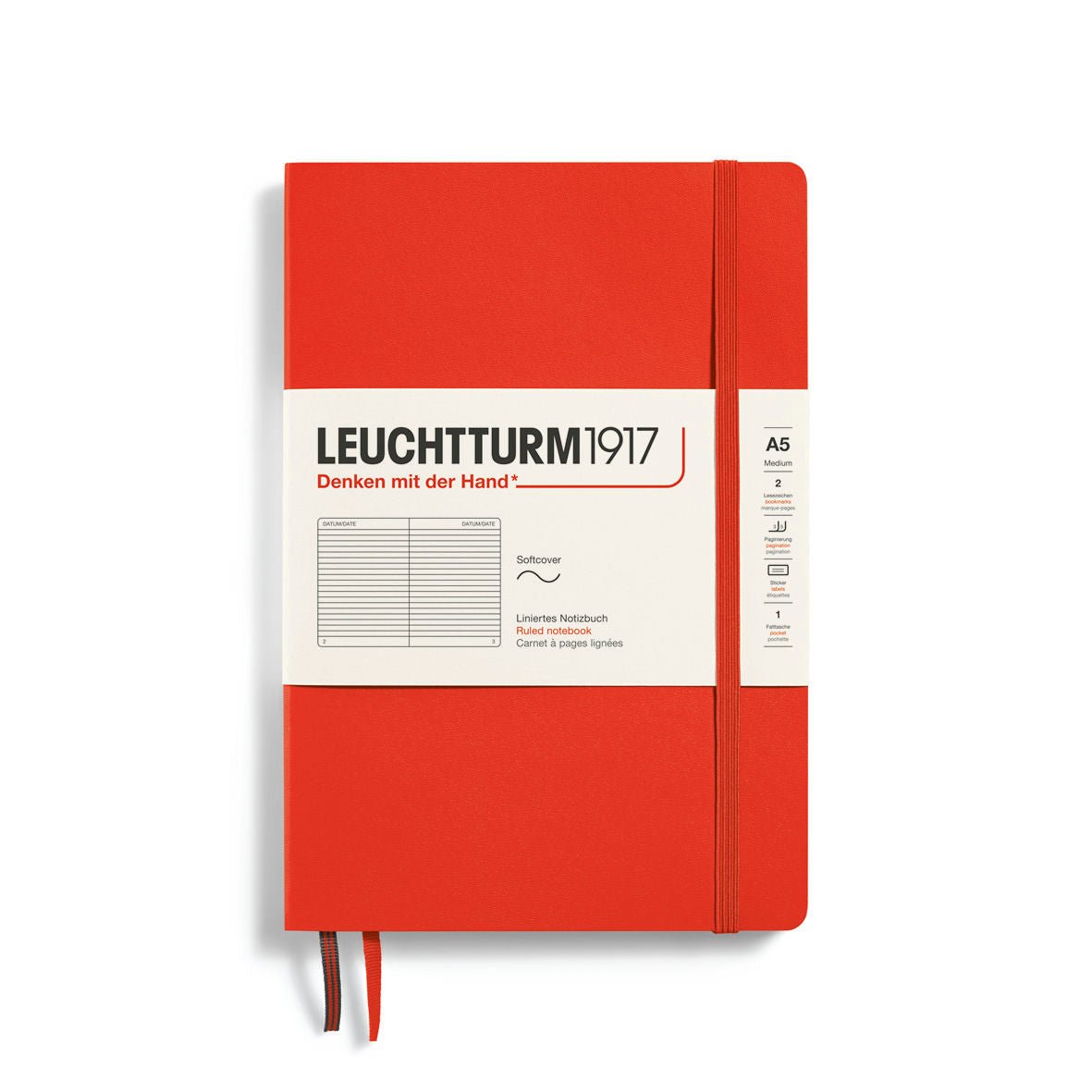 Leuchtturm Hardcover Notebook Medium (A5) - SCOOBOO - 369800 - Ruled