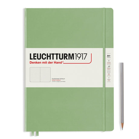 Leuchtturm Notebook Master Slim A4 Dot Sage - SCOOBOO - 363920 - Ruled