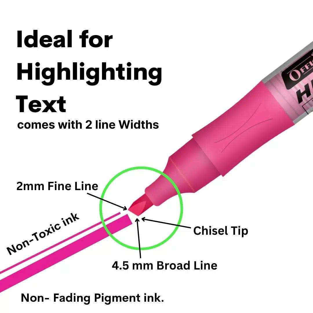 Liquid Highlighter Marker Pack Of 4 - SCOOBOO - Highlighter
