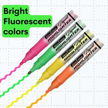 Liquid Highlighter Marker Pack Of 4 - SCOOBOO - Highlighter