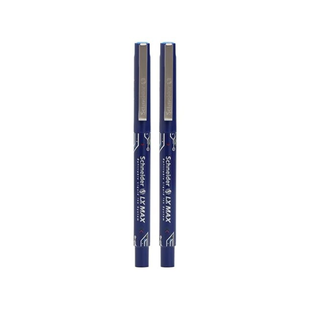 Luxor Schneider LX MAX Nedle Tip Roller Ball Pen - Pack of 2 - SCOOBOO - 9000033860 - Roller Ball Pen