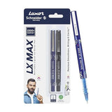 Luxor Schneider LX MAX Nedle Tip Roller Ball Pen - Pack of 2 - SCOOBOO - 9000033861 - Roller Ball Pen