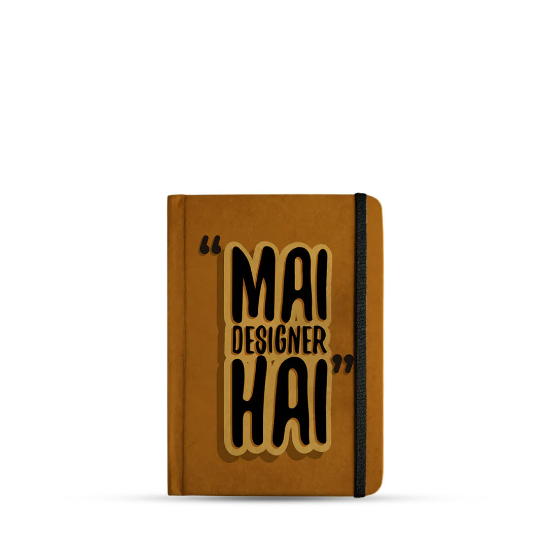 Mooch Handcrafted Khaki A5 Plain Notebook