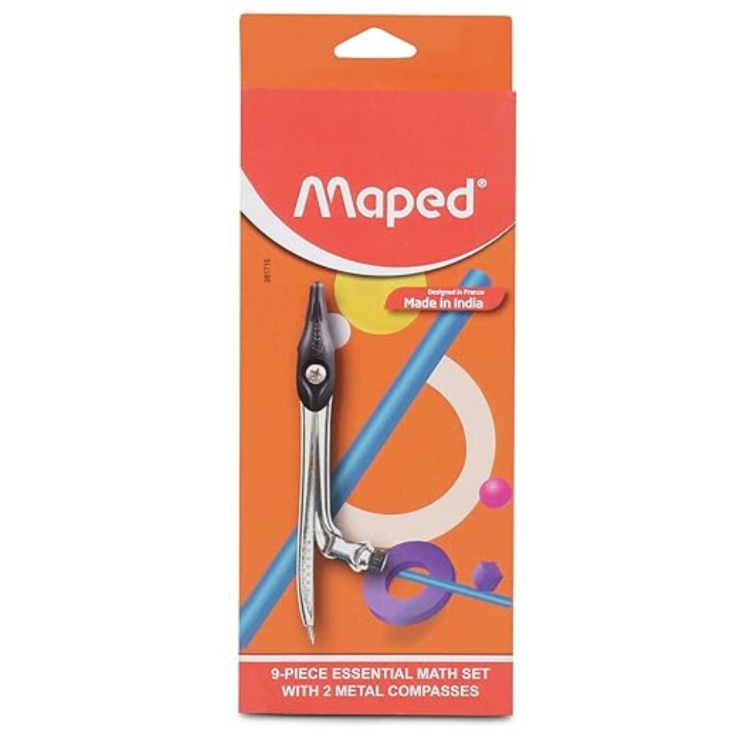 Maped 9 PC Instrument Essential Math Set - SCOOBOO - Maped