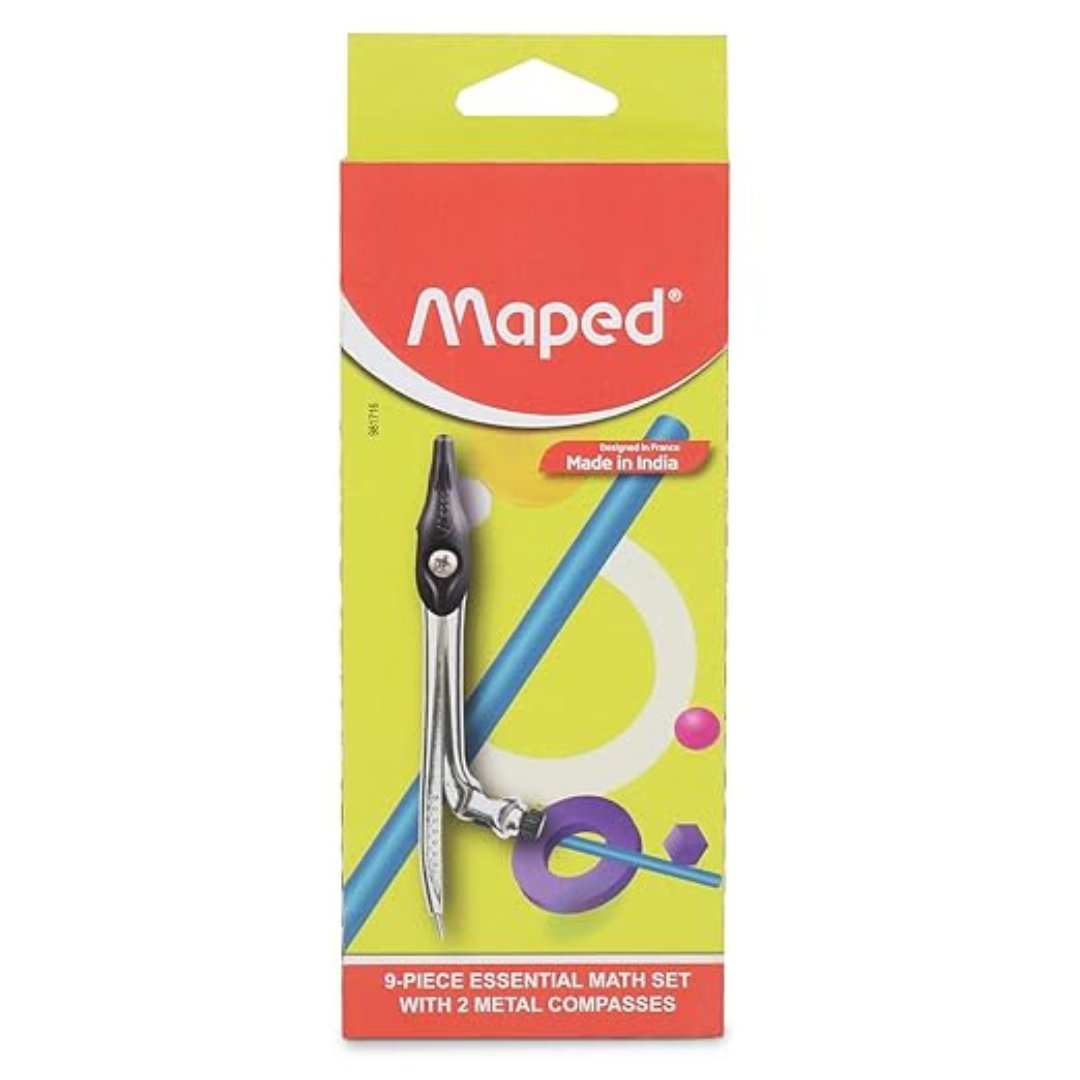 Maped 9 PC Instrument Essential Math Set - SCOOBOO - Maped