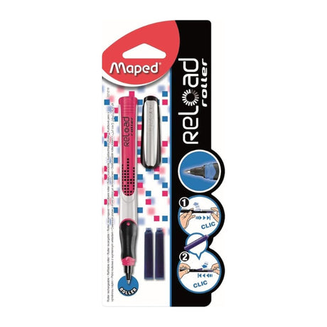 Maped Reload Roller Ball Pen with Refill Cartridge - SCOOBOO - 221210 - Roller Ball Pen