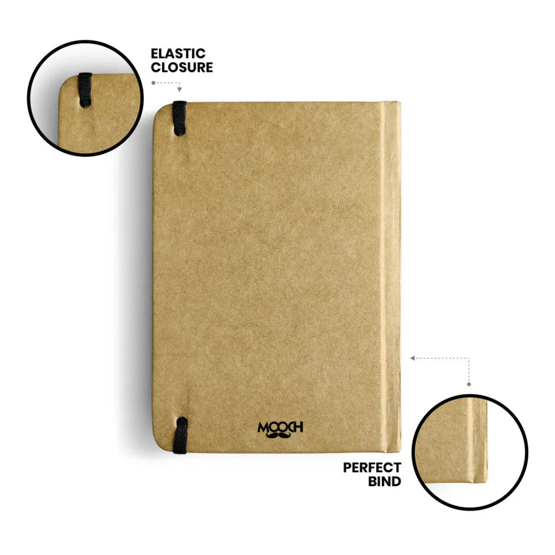 Mooch Handcrafted Khaki A5 Plain Notebook