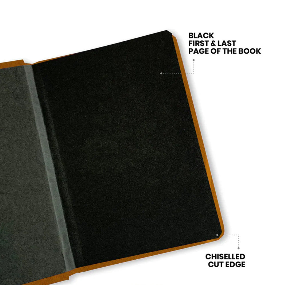 Mooch Handcrafted Khaki A5 Plain Notebook