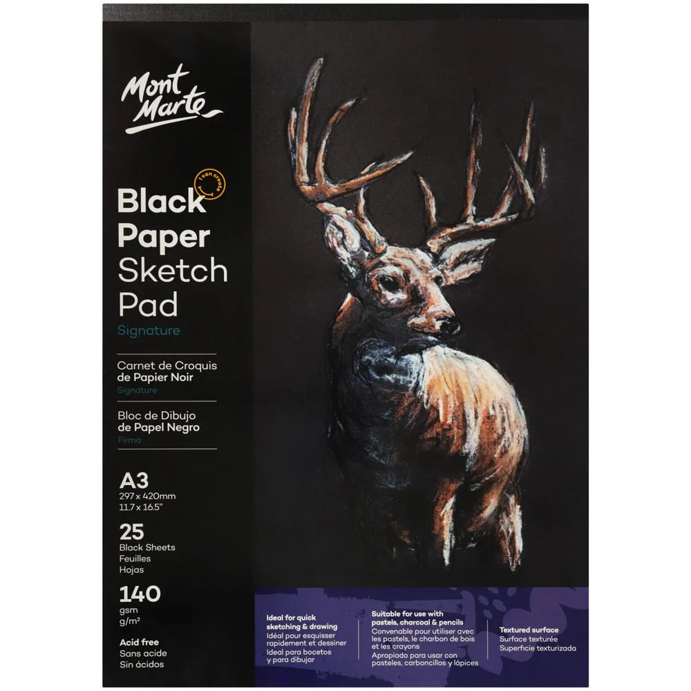 Mont Marte Black Paper Sketch pad  Signature